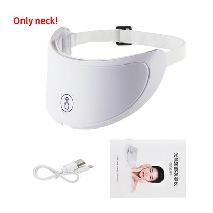 Nuvio™  Wireless 7 Colors LED Face Beauty Machine Photon Facial Neck Skin Tighten Rejuvenation Facial Neck Mask Nuvio Mall