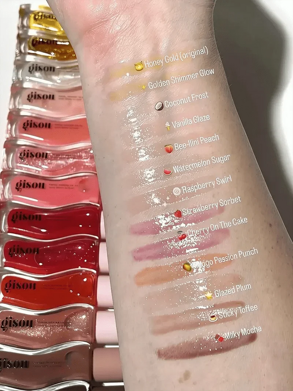Gisou New Colors Full Range Of Long - lasting Moisturizing Raspberry Swirl Lip Oils Lip Gloss Care Lip Plumping Exfoliating Gloss - Nuvio Mall